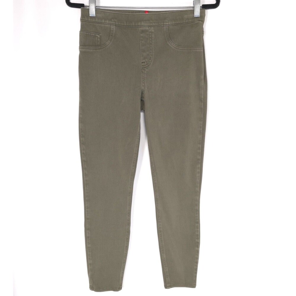 SPANX Women's Jeans‎ MEDIUM Skinny Pull On Stretch Green 20018R Jeggings